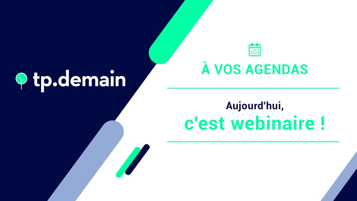 C'est le jour J ! 🌱

N'oubliez pas, on vous attend à 14h pour notre webinaire 😉

Pour les retardataires, il n'est jamais trop tard : pour vous inscrire et participer au webinaire, c'est ici ➡️ lnkd.in/e_apxzkd

A tout à l'heure ! 🕐