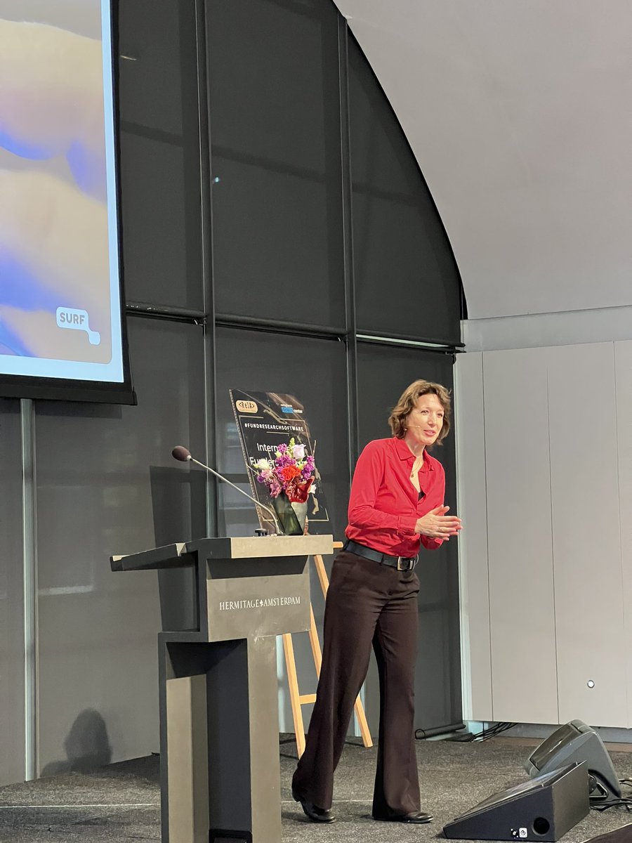 eScienceCenter's tweet image. Good morning Day✌️. So grateful that @SURF_NL CEO @JetdeRanitz is joining our workshop to welcome our global participants. She sheds light on SURF’s role in driving innovation and research through their expertise and services. 🫶 #fundresearchsoftware