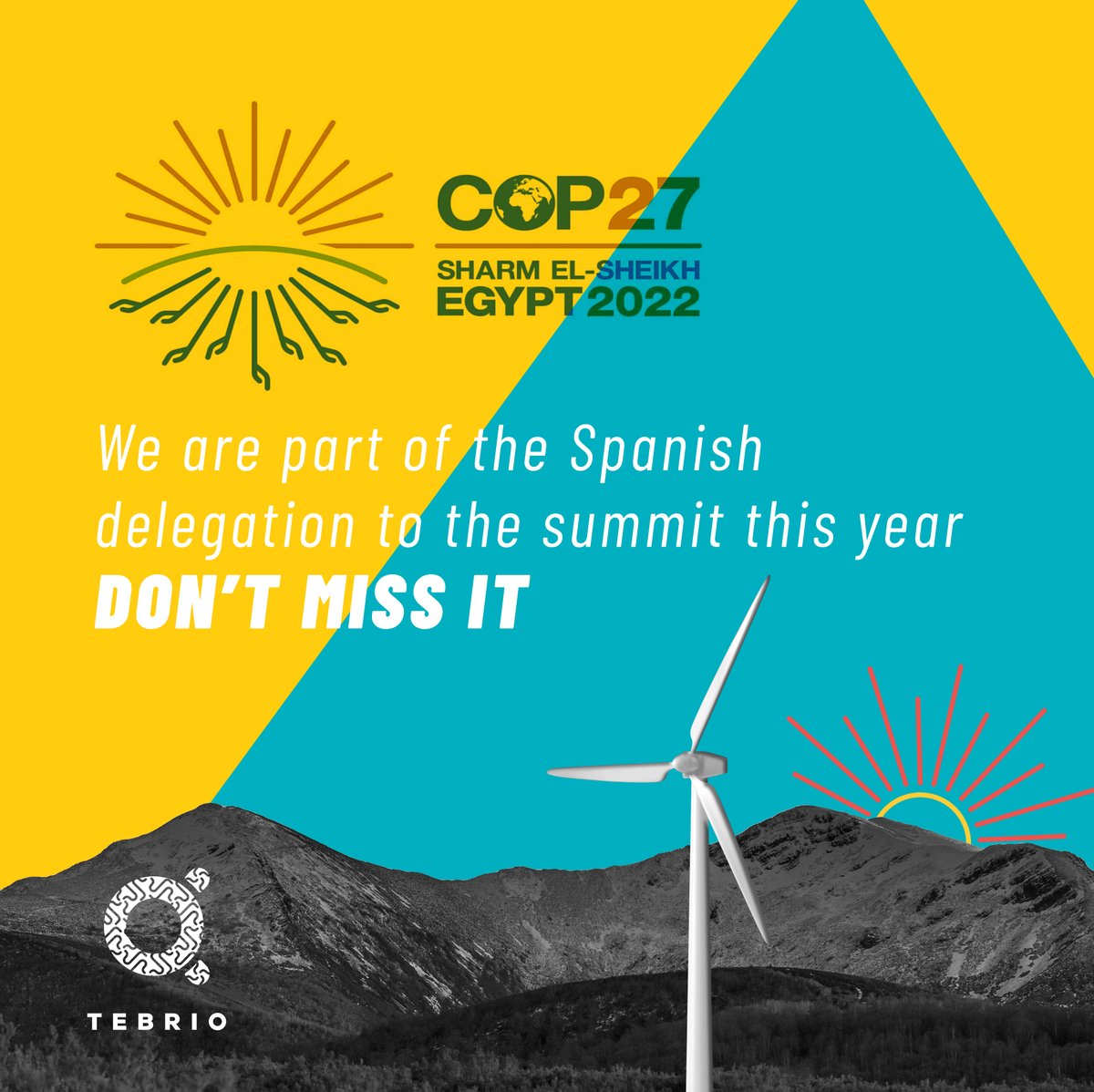 Tebrio has the privilege of participating in the debates of  #COP27 that are taking place in Sharm el Sheikh. Don't miss it. And if you can't attend in person, follow us on streaming. This way👉shorturl.at/krxNV #carbonfootprint #insects #climatechange #unitednations #food