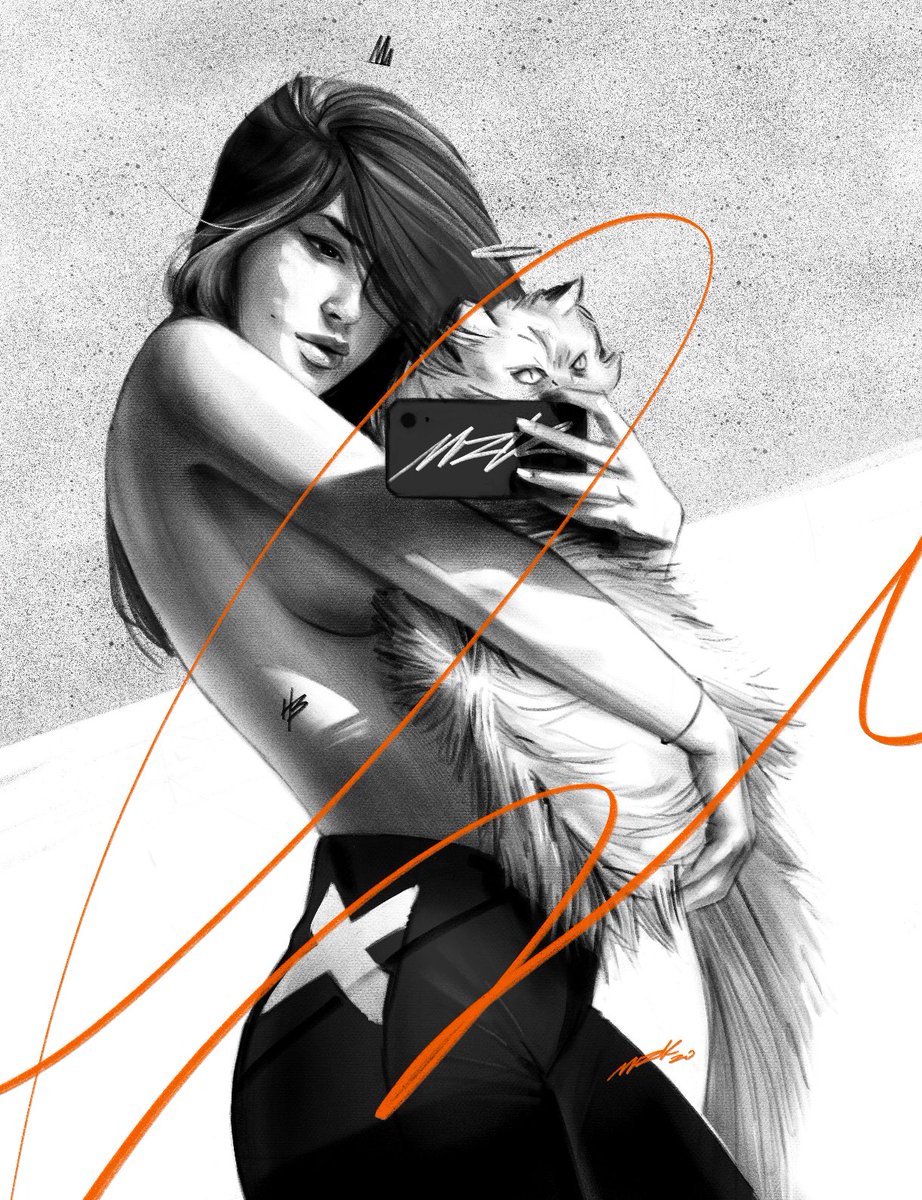 mzkvisuals's tweet photo. “Two cats”, 2020. 🐈‍⬛👑
An older but favorite work. https://t.co/lkK3jK3Aic