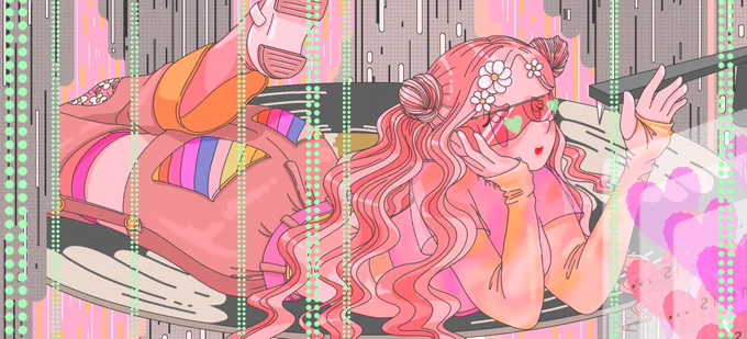 Twitterとopenseaのヘッダー用に描きました#illustration#イラスト 