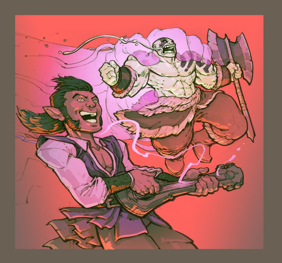 "Scanlan's HAAAAAAND!" Tuesday means Vox Machina fanart this week apparently, lol. Can't wait for season two. #CriticalRole #FANART #dnd