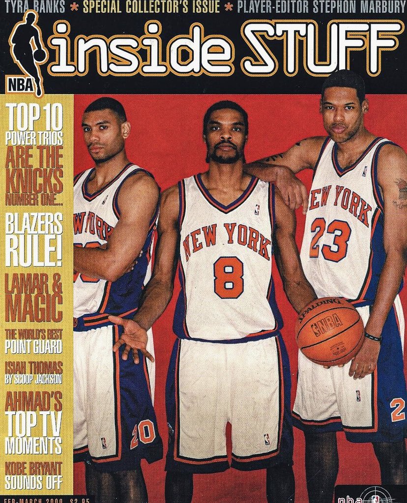NBA 99-00 sezonu…🏀

Inside Stuff kapağı 🏀✌🏽

- Allan Houston
-Latrell Sprewell
-Marcus Camby

#NBA #insidestuff #nyknicks #newyorkknicks #Knicks #ballislife #basketball4life