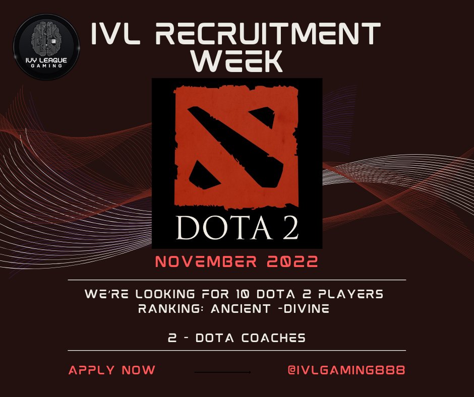 IVLGaming888's tweet photo. IVL RECRUITMENT WEEK📢

For interested gamers &amp; coaches, apply here:
✅Valorant
https://t.co/Th2cBYgqh6
✅League Of Legends
https://t.co/FMmIoaa08N
✅Dota 2
https://t.co/kz7QluekdM
✅Mobile Legends
https://t.co/qyZaE8PnF7

Join Discord, link on bio 🧠

#esports #gaming #IVLgaming https://t.co/IFJCIQERMm