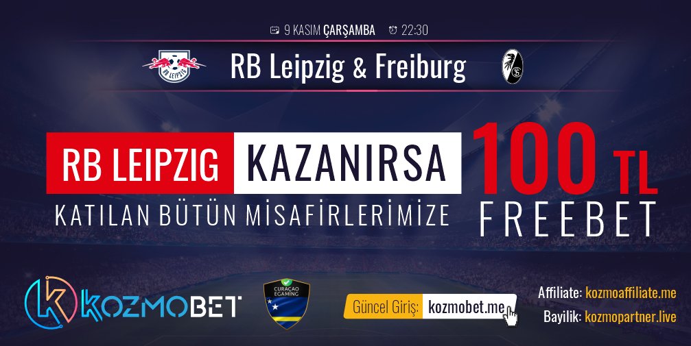 KOZMOBET| LEİPZİG KAZANIRSA 100TL

⭐️Kurallara Uyan Herkese 100 TL ⭐️ 

🔗Katılım : 10bahisortami.com/konu/kozmobet-…

#bahis #freebet #freespin