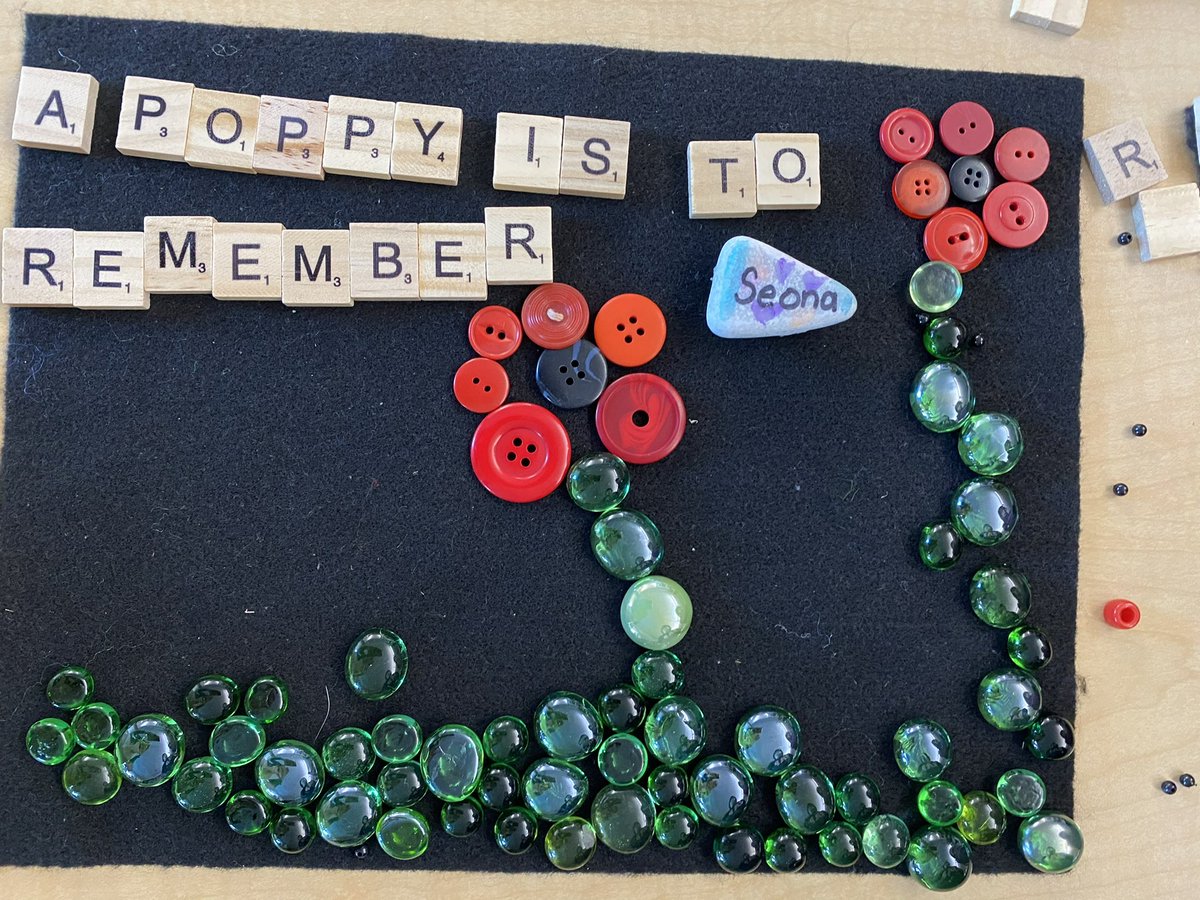 A poppy is to remember… #sd36learn