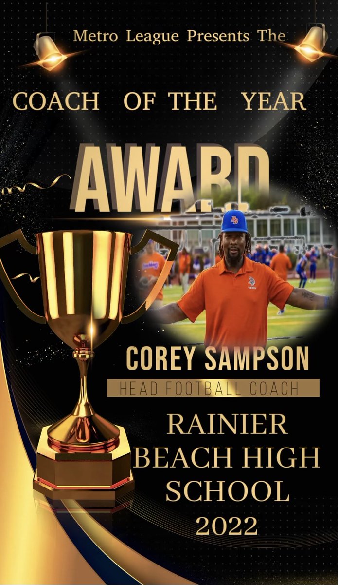 coreysampson04's tweet photo. Blessed to be Named Metro Coach of The Year.  Thank u to all my Coaches , players and everyone who Supported the program. https://t.co/0629PQAvQx