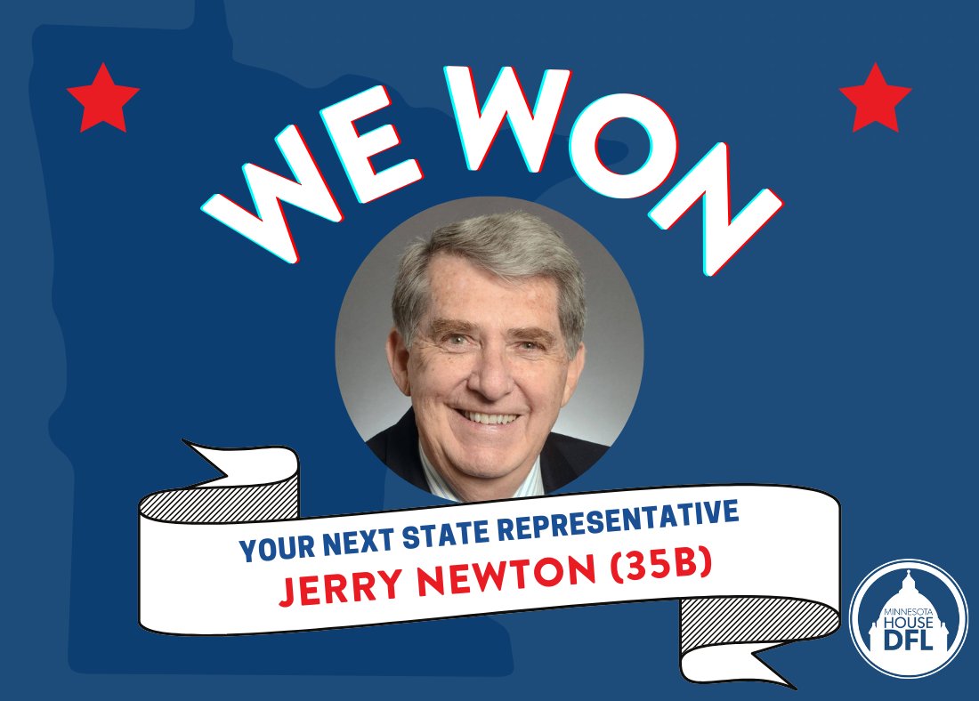 Minnesota House DFL Campaign (@electmnhousedfl) on Twitter photo We're so excited to welcome Senator <a href="/JerryNewtonMN/">Jerry Newton for House</a> back to the House! No matter what position he holds, he's absolutely stellar. ⭐️ We're so excited to welcome Senator <a href="/JerryNewtonMN/">Jerry Newton for House</a> back to the House! No matter what position he holds, he's absolutely stellar. ⭐️