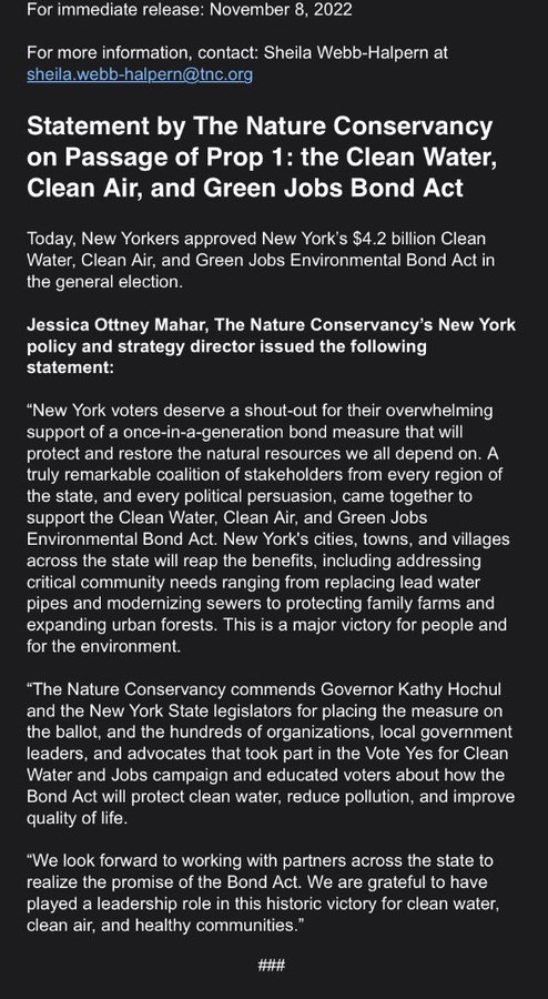 Nature Conservancy NY tweet media