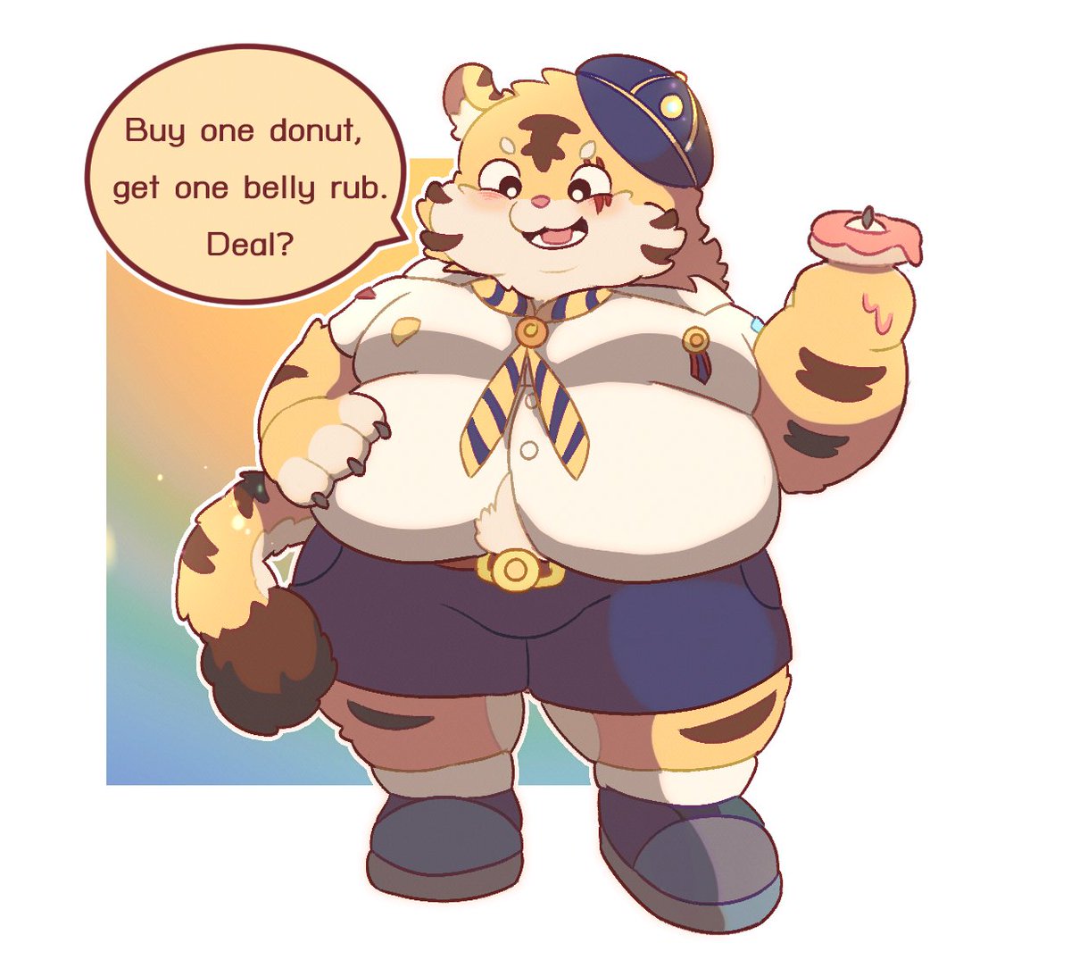 He knows how to sell 🐯🍩