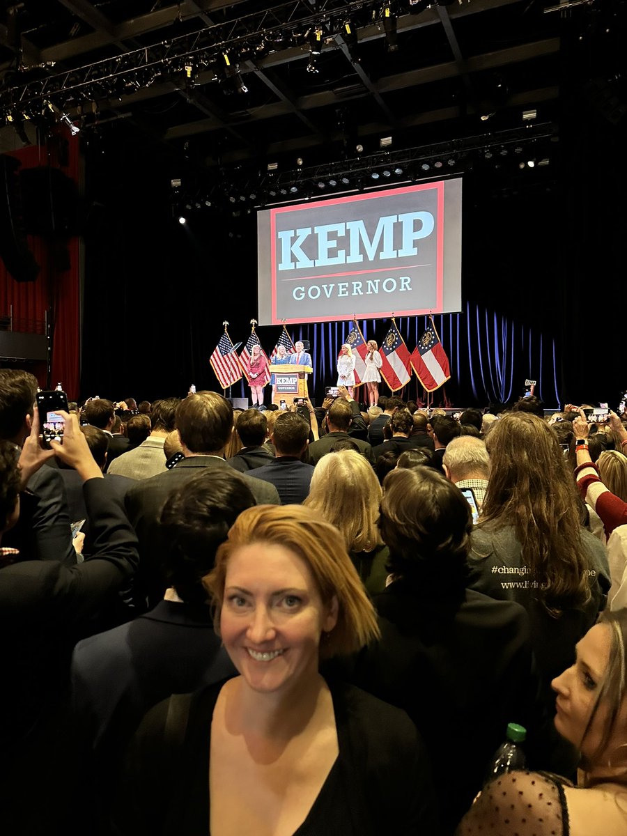 csumnall's tweet photo. @BrianKempGA is giving his winning speech. Excitement in the watch room. Haven’t heard much enthusiasm for @staceyabrams this week #Midterms #Georgia #governor #Republicans #USMidtermElections @politicaltours https://t.co/uxDaS3PeiL