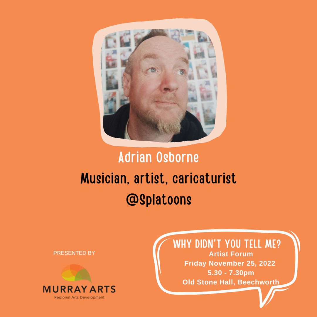 murrayarts's tweet photo. Meet the three successful artists who will speak at our 'Why Didn't You Tell Me? A Forum for Regional Artists' taking place Friday, 25 November 2022. They will share insights and highlights from their careers in the regional creative sector.

Book here: https://t.co/Vb8AEg65gx https://t.co/7zTWOtAebB