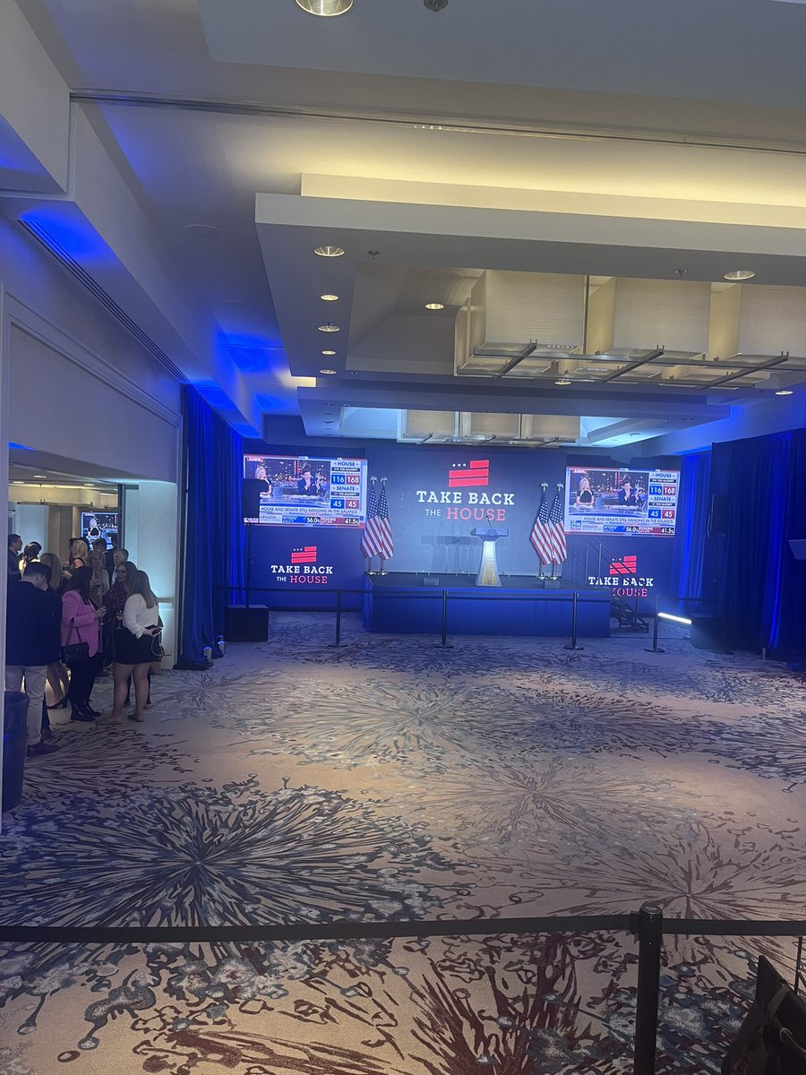 Scene at Kevin McCarthy’s election night event at midnight: