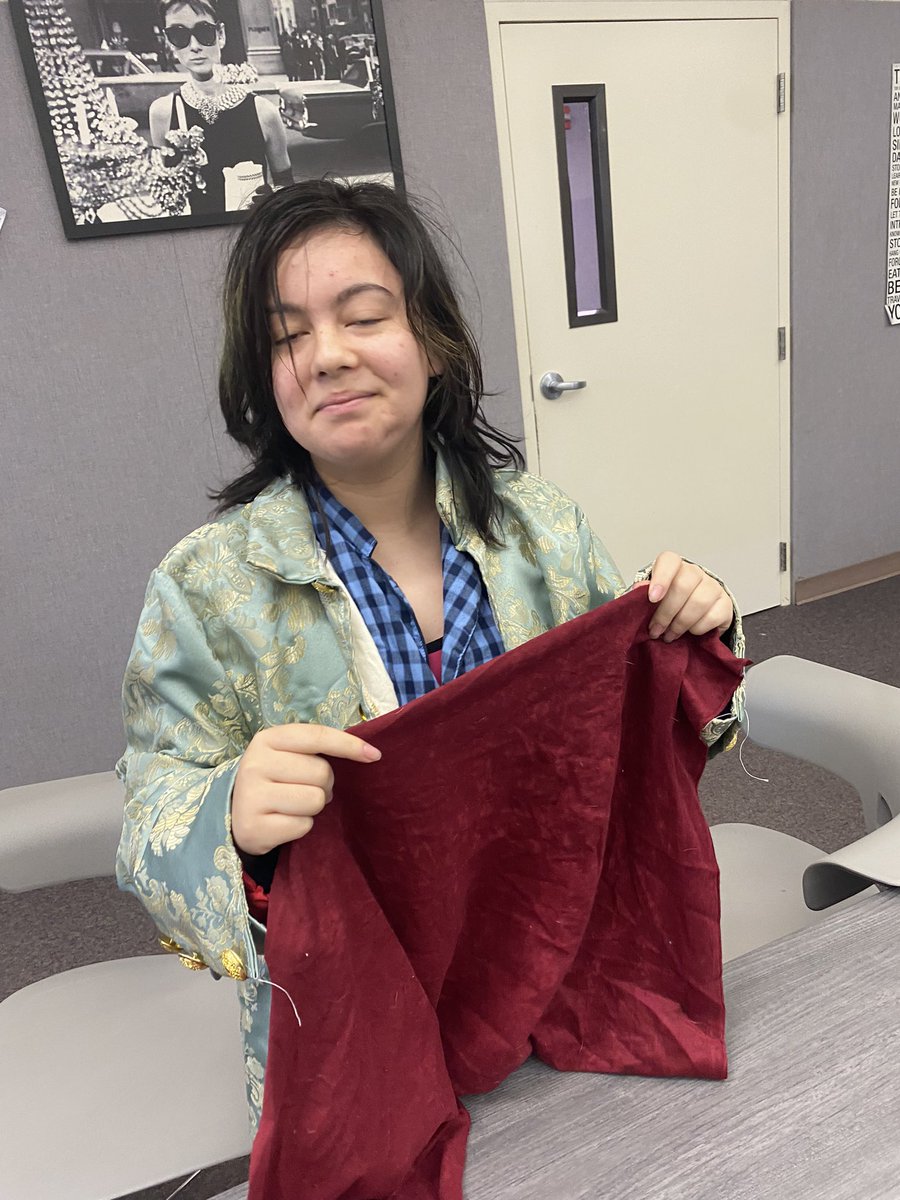 Betcha didn’t know we learned that in theatre? #ThunderTheatre #handstitching #softskills #CTE