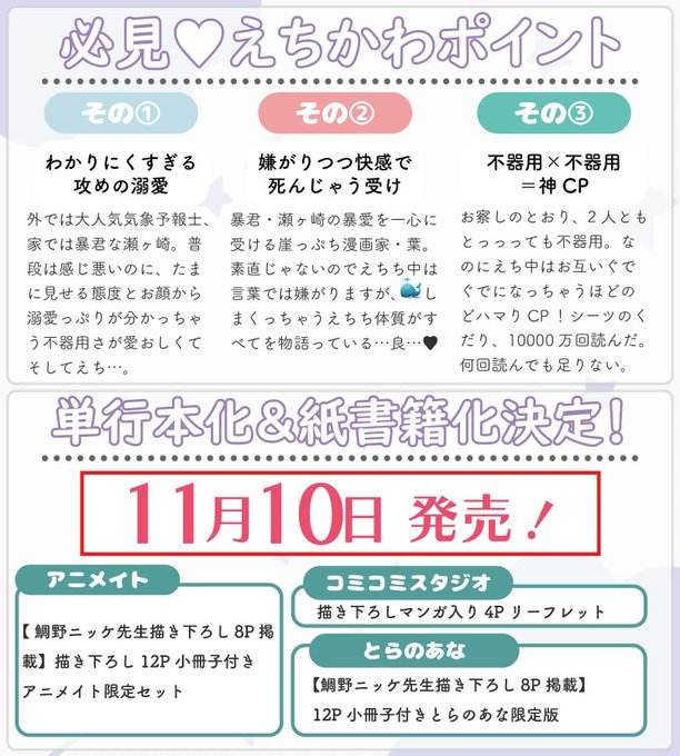 特典付き】鯛野ニッケ 「体感予報」 とらのあな・アニメイト