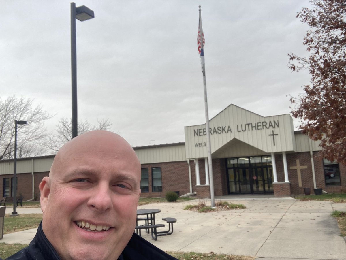 RevShevWLC's tweet photo. BTT, Nov 8: Spent the day with the fun kids at @NELHS ! You should have heard the voices belting out the Chapel hymn…a slice of heaven! Votes are being counted late night in Waco, but I got a pic with a perspective Village Trustee! #justcallit #MrsBremer @NELHS_Admin https://t.co/NdQh1Jb19E