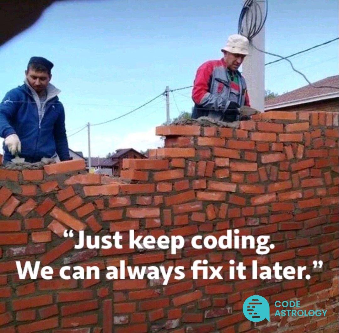 CodeAstrology's tweet image. “Just Keep Coding. We Can Always Fix it Later” 👨🏼‍💻😂

#CodeAstrology #website #wordpress #coding #developer #webdesign #webdeveloper #Webdevelopment