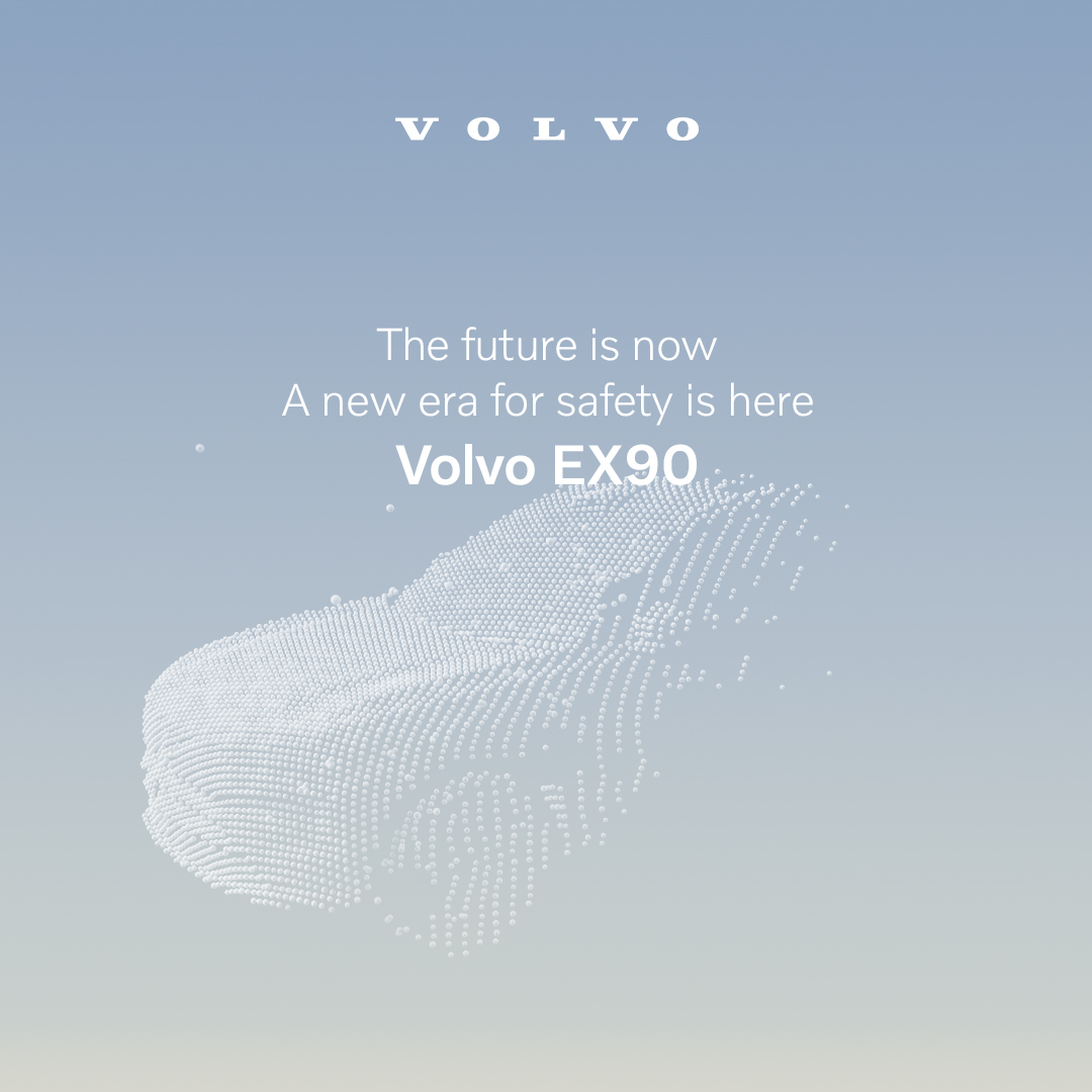 Llegó el momento, únete a la presentación de Volvo EX90 y el inicio de una nueva era de seguridad. Te invitamos a compartir este momento con nosotros: volvoca.rs/3zHbMXC