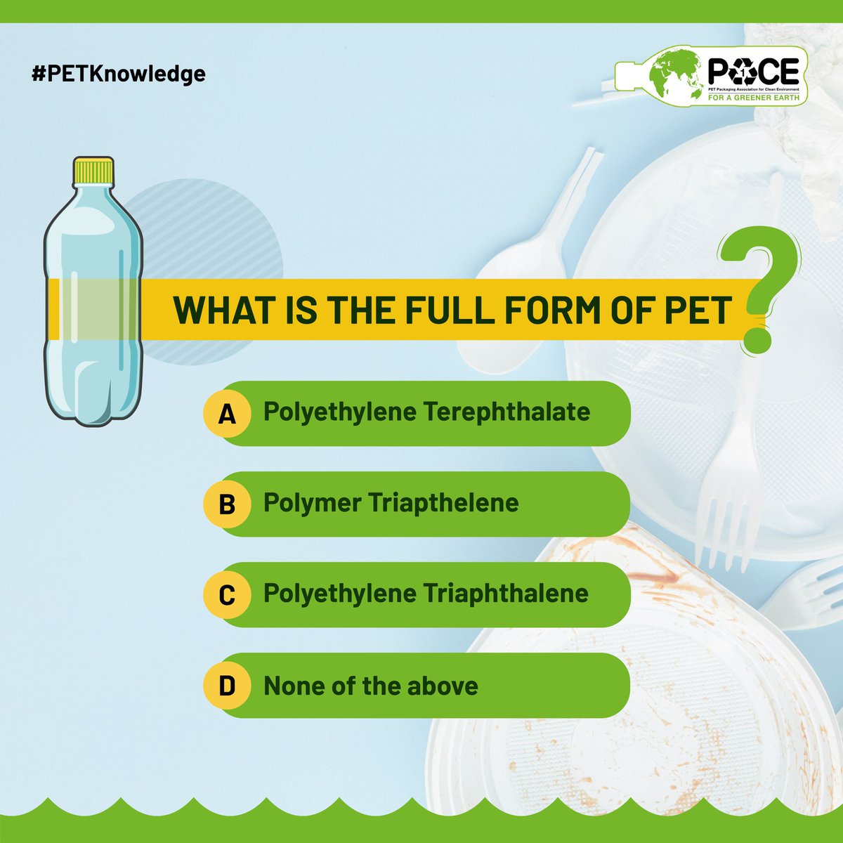 paceindiaorg's tweet photo. Quiz time with #PETKnowledge 💡
Let’s see if you know the right answer
♻️ Answer in the comment section
♻️Tag your friends and challenge them
♻️Follow us for more such fun &amp; insightful posts

#PETKnowledge #PETPACEIndia #PETisSafe #Quizzes  #Contest #GeneralKnowledge #GK #Trivia https://t.co/6znFVxUmLK