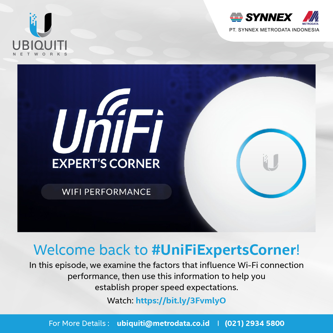 SynnexMetrodata's tweet photo. Stay tuned for more UniFi Expert’s Corner episodes as we continue to #SimplifyIT

UniFi Network – Optimizing Wireless Network Speeds: https://t.co/SneLAFaPsR

For More Information :
ubiquiti@metrodata.co.id
(021) 2934 5800

#ubiquitinetworks #synnexmetrodataindonesia https://t.co/PHuVPOqdnM