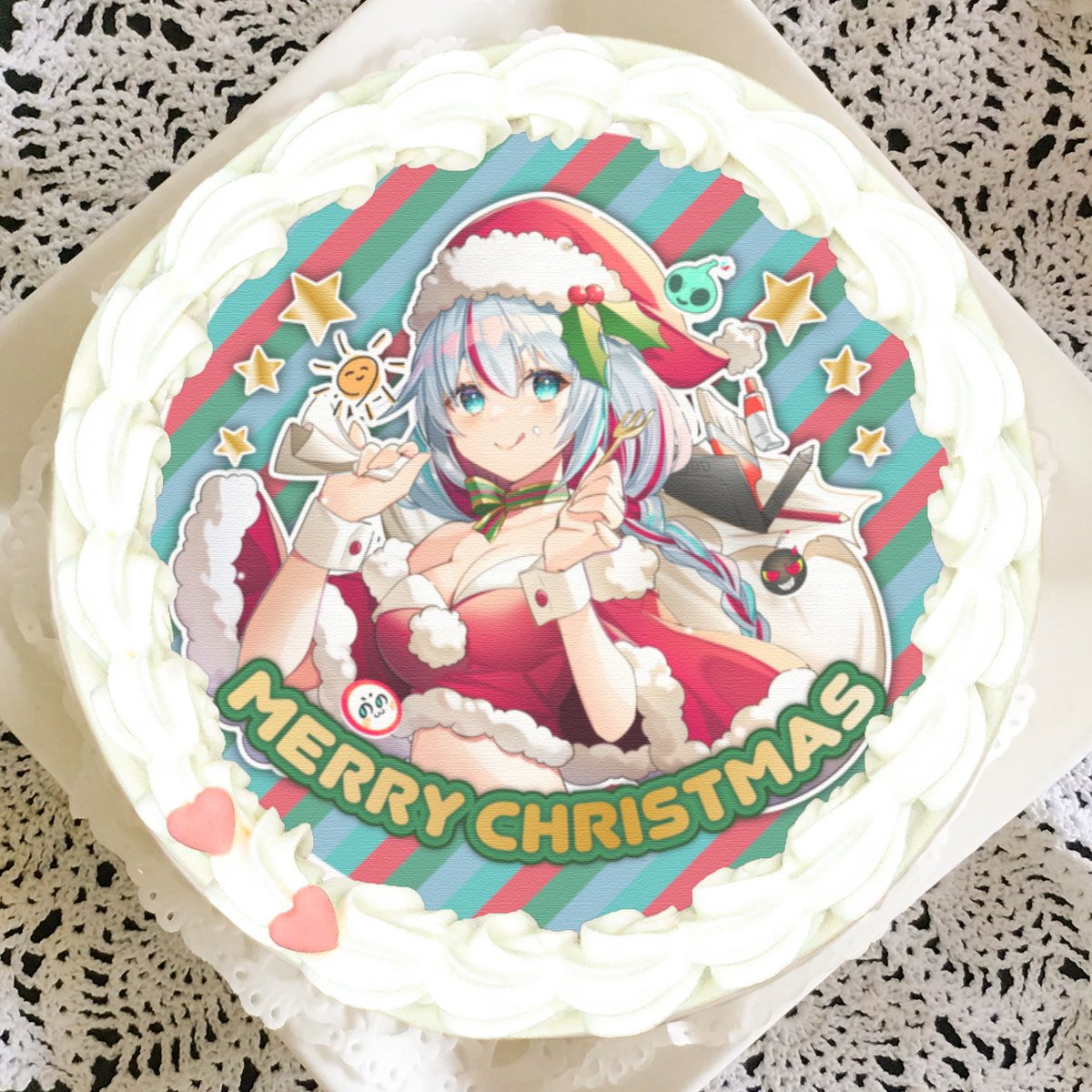 「お知らせののまろの、Xmasケーキができました〜プリロールさんとのコラボで、イラ」|ののまろ🍻nonomaro🍻お絵描きチャンネルのイラスト