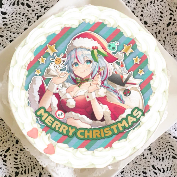 お知らせののまろの、Xmasケーキができました〜プリロールさんとのコラボで、イラスト描き下ろさせていただきました(੭ु๑•ૅω•')੭ु⁾⁾缶バッチの特典もあるよどうぞよろしくお願いいたしますご予約ページ  