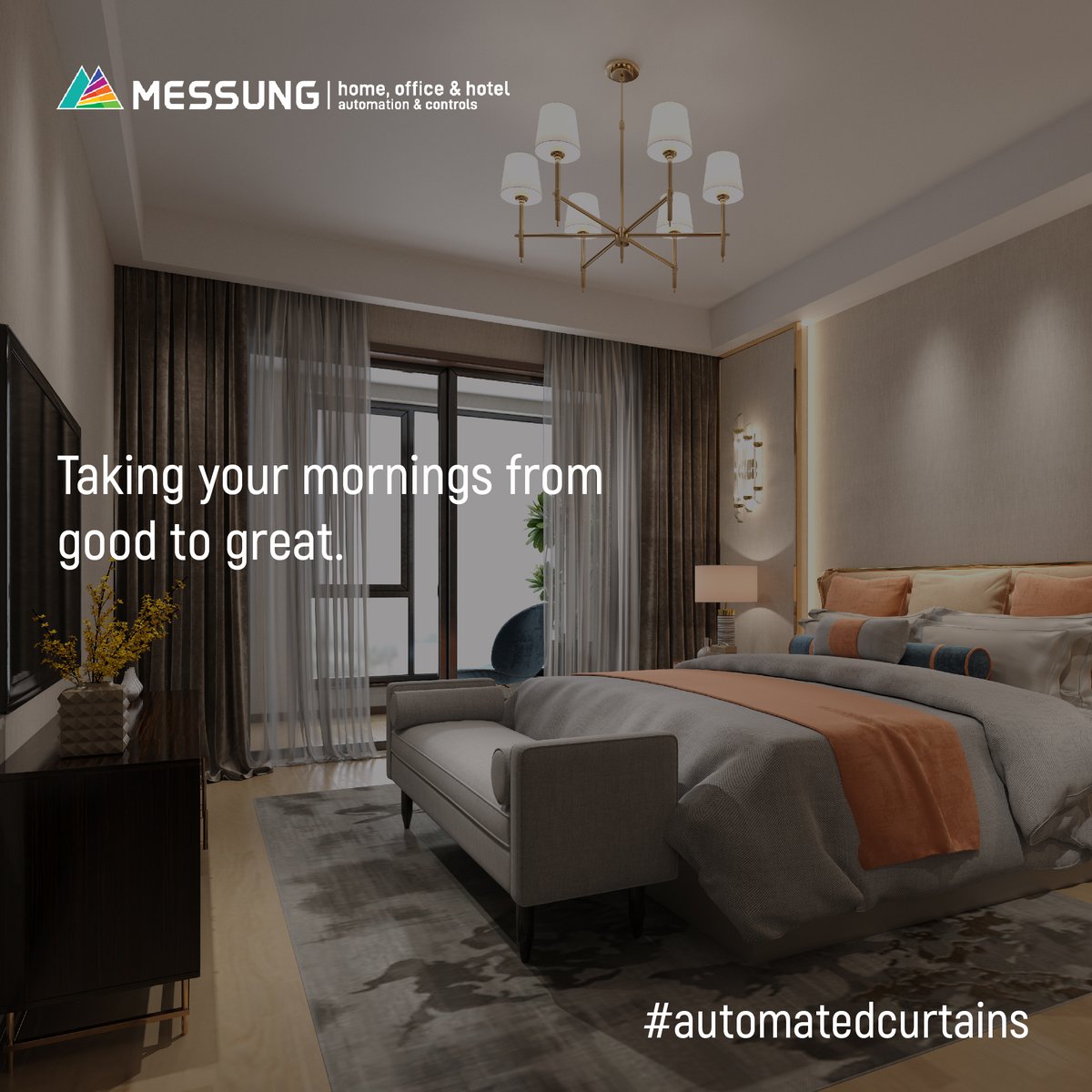 messungsmart's tweet image. Open the curtains at a single touch and manage the right temperature with shades opening and closing based on the time of day, room temperature, and preset scenes.

#curtaincontrol #KNXSolution #messungsmart #customization #smarthome #easy #messungsmartsystem #homeautomation