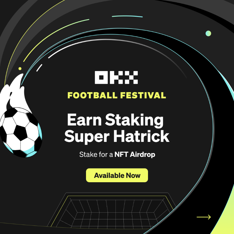 okx's tweet photo. ⚽️ Introducing #OKX Football Festival Staking! ⚽️

With the most popular fan tokens from @Chiliz, #OKXEarn is offering high-yield staking products with up to 3️⃣0️⃣0️⃣% APY 🥁

📅 11am, Nov 11 (UTC)
🚀 First 10,000 users eligible for a #NFT airdrop &amp; 1⃣️Ⓜ️ dollar prize pool!

⤵️