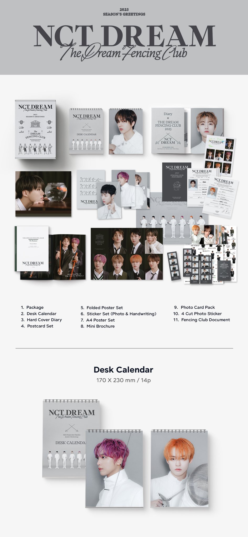 NCT DREAM on Twitter "2023 SM ARTIST SEASON’S GREETINGS NCTDREAM [구성 안내] 1. PACKAGE 2. DESK