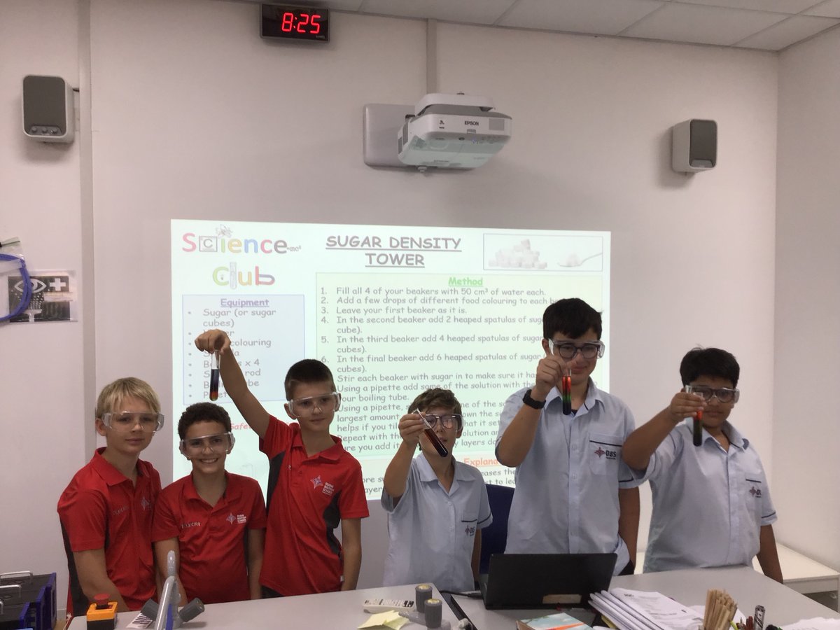 Our Science Club ECA students <a href="/DubaiBritishJP/">DBS Jumeirah Park</a>,  this week, made their own sugar density towers. <a href="/Taaleem/">Taaleem</a> #beginsatDBSJP #proudlytaaleem #ECA #edutwitter #ScienceTwitter #Science #Physics #Chemistry