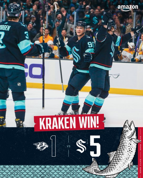 kraken win graphic with celly photo 5-1, kraken