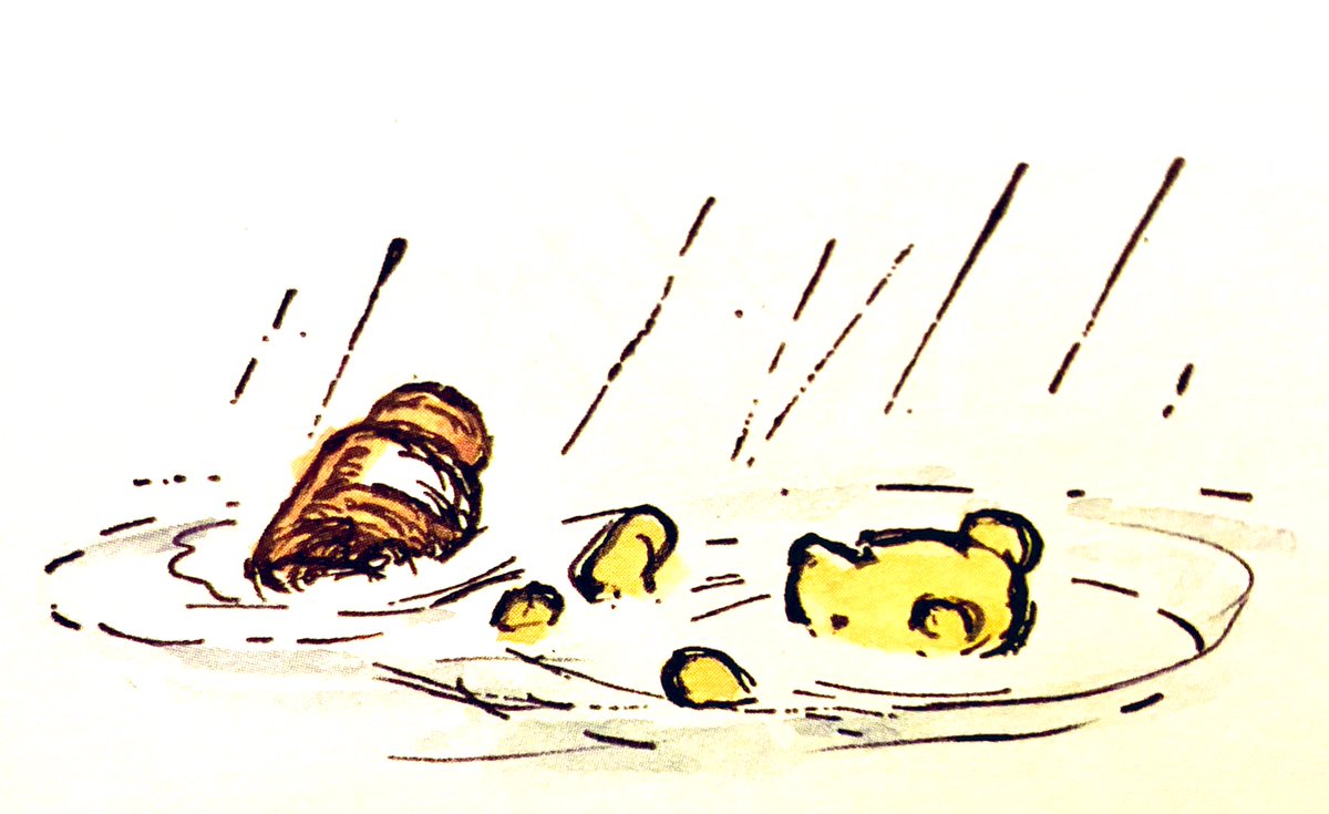 “All boats have to have a name,” he said, “so I shall call mine The Floating Bear.” With these words he dropped his boat into the water and jumped in after it. For a little while Pooh and The Floating Bear were uncertain as to which of them was meant to be on the top. ~A.A.Milne