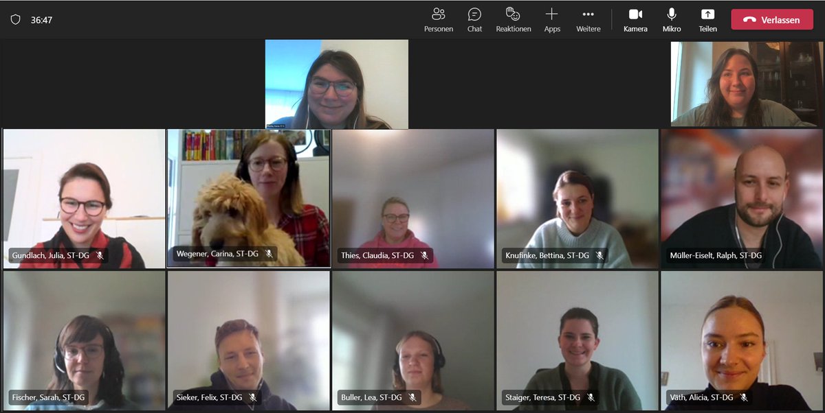 reframe_tech's tweet photo. Team-Meetings machen jetzt mindestens doppelt so viel Spaß 🥳 - vor einem Jahr waren wir deutlich unter 10, heute gibt's uns sogar mit Teamhund 🐶 #HinterDenKulissen https://t.co/DAVctLaksN