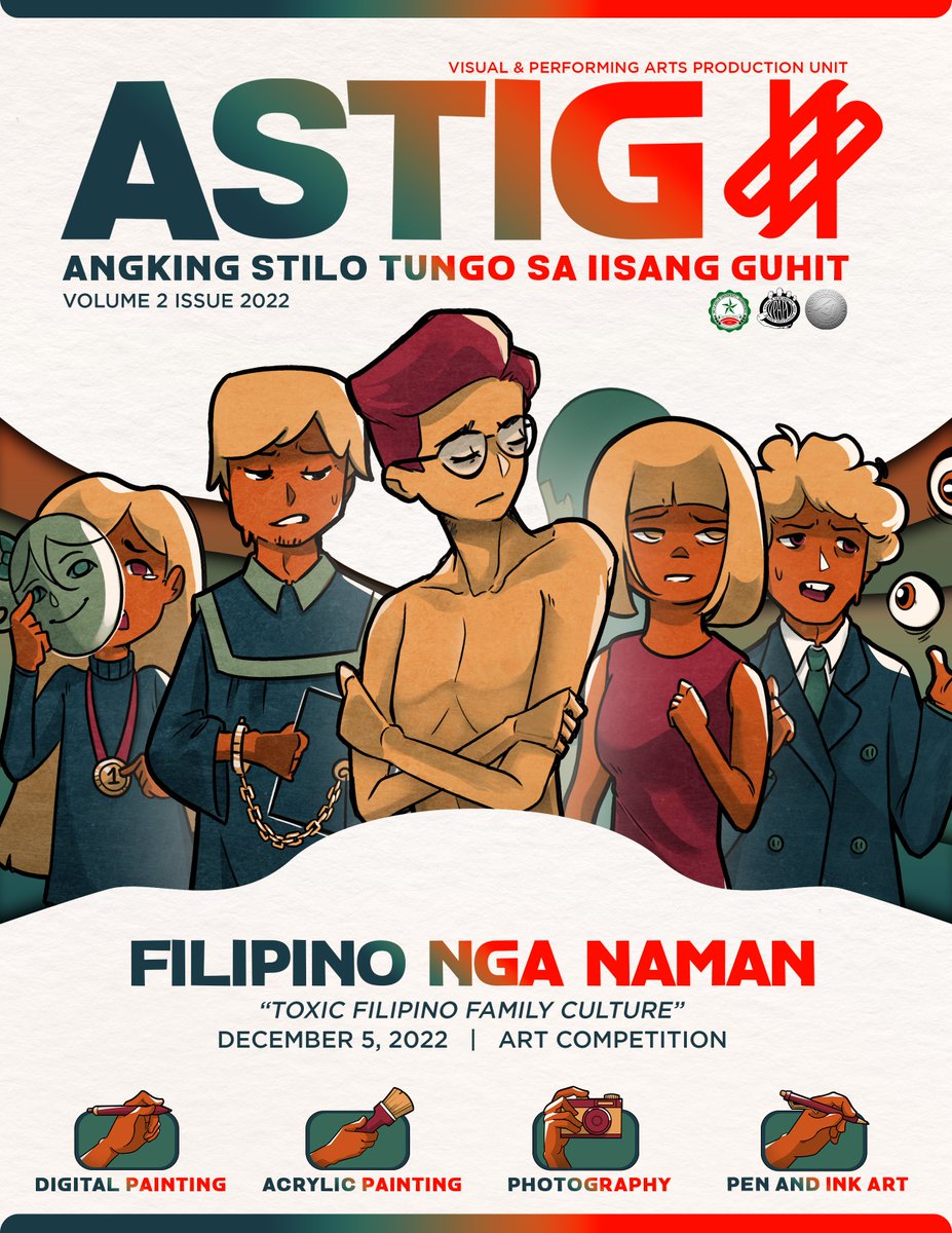 VPAPUofficial's tweet photo. ASTIG IS BACK!!!
Visual and Performing Arts Production Unit Presents ASTIG 2022: Filipino Nga Naman. A Visual Art portrayal of negative aspects of Filipino culture.
Stay tuned for more!
#VPAPU
#FILIPINO_NGA_NAMAN
#ASTIG2022 https://t.co/mblUuzBU1m