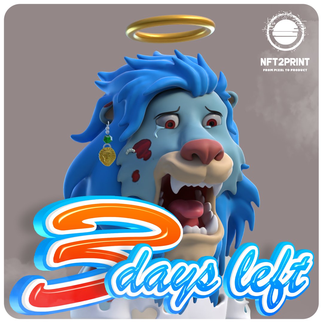 Just 3 days left before you can buy your irl 3d lion! looks awesome!

 #roar #lazylions #nft #nfts #NFTCommunity

@lazylionsnft
 
@cryptosheep_eth
 
<a href="/NFT2PRINTCOM/">NFT2PRINT ™️ (IP Utility)</a>