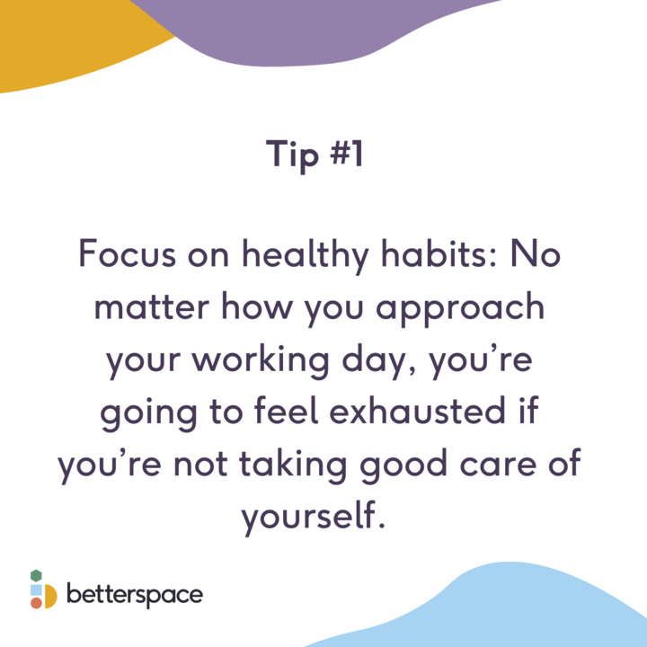 BetterSpaceUK's tweet photo. On #NationalStressAwarenessDay we thought we'd share with you some #wellbeingtips for dealing with #workplacestress 

Here's our first tip for #wellbeingatworkday 

#BetterSpace https://t.co/rdGJxJ7Kwj