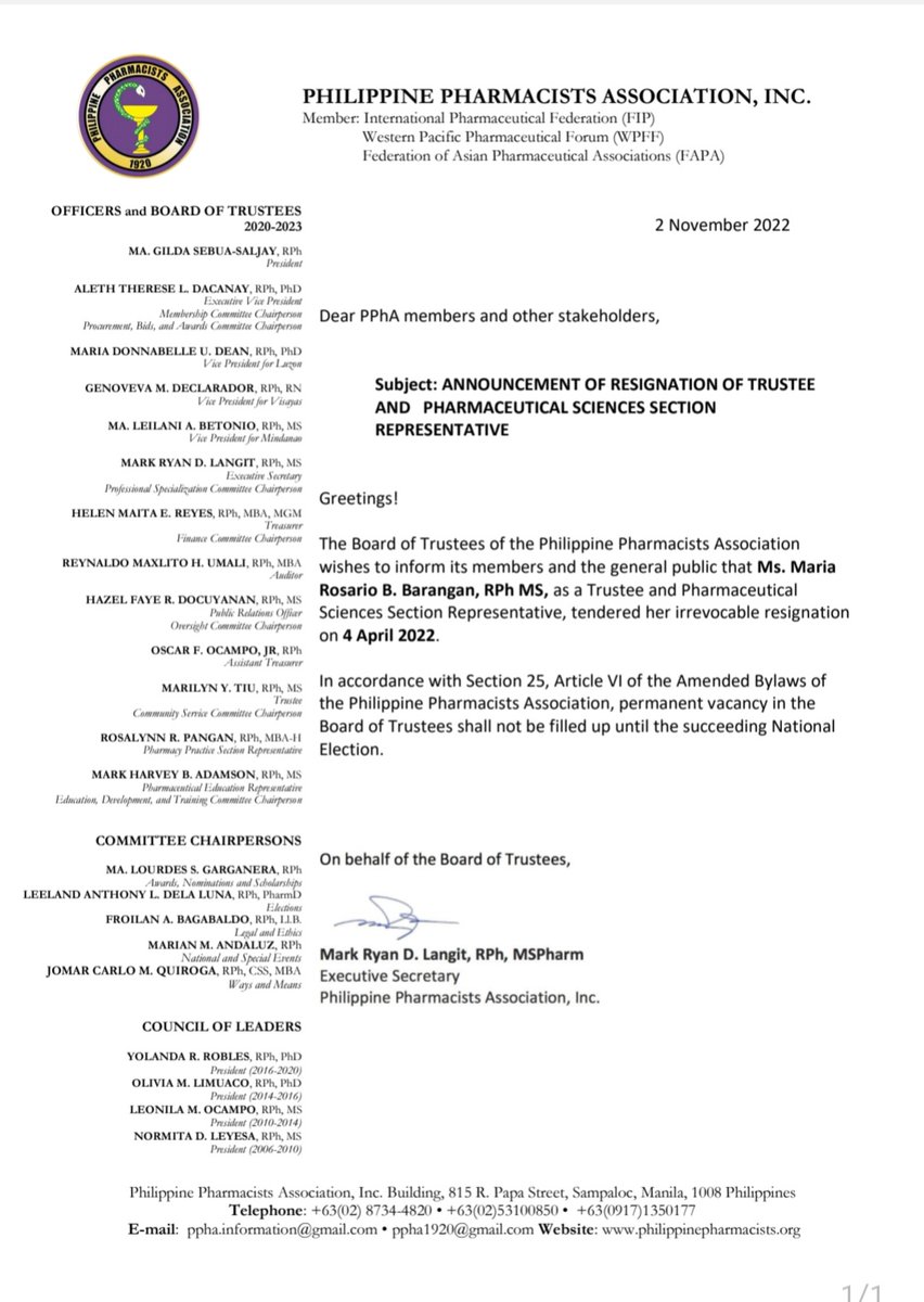 PhilPharmacists's tweet photo. Announcements #ppha #Announcements #philippinepharmacists https://t.co/0Yhw3FsWm7