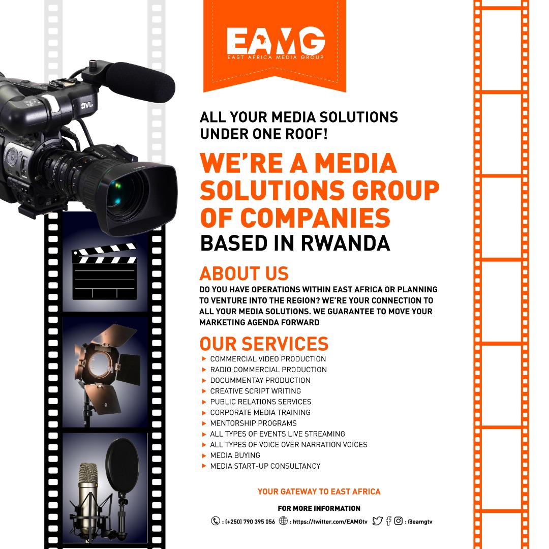 EAMGtv's tweet photo. What are your media marketing needs? Talk to us today via WhatsApp +250 790 395 056
#EAMG #EAMGtv https://t.co/teRNkxPoS1