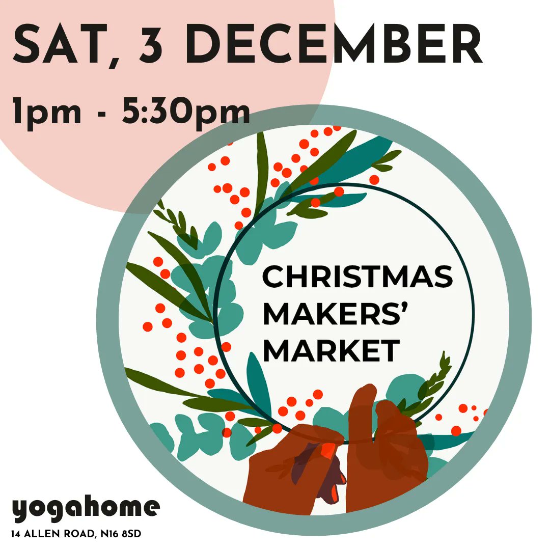 YOGAHOME MAKERS MARKET 🎄

📅 SAVE THE DATE – Our annual Christmas Makers Market is back on

Saturday, December 3, 2022
1pm to 5:30pm

💫 35 stalls from local makers/creatives
💫 Festive treats
💫 Food bank donations