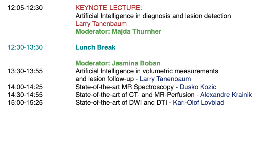 ESNR (@esnrad) on Twitter photo #ECNR17 Day 4: This is the schedule! #Neurorad #Anatomy #ThisIsESNR <a href="/nuromri/">LN Tanenbaum MD FACR</a> #ECNR17 Day 4: This is the schedule! #Neurorad #Anatomy #ThisIsESNR <a href="/nuromri/">LN Tanenbaum MD FACR</a>