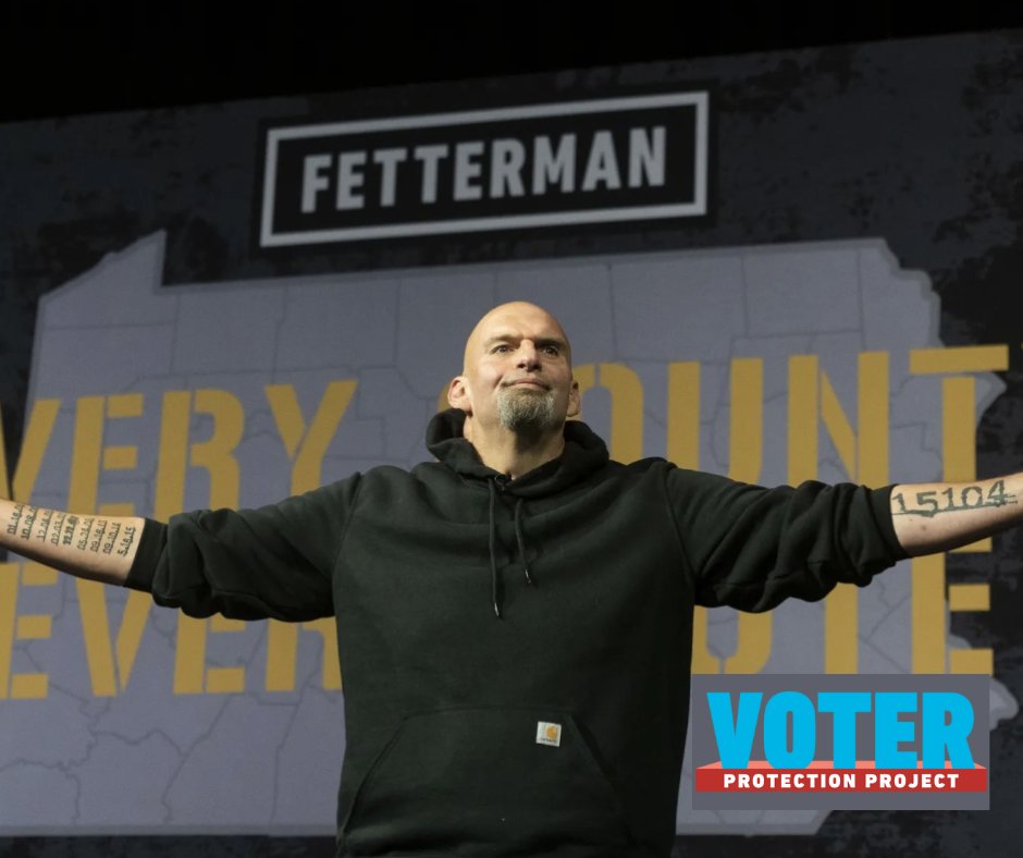 voterprotectpac's tweet photo. Pennsylvania we love you! 

Congratulations Senator-Elect @JohnFetterman https://t.co/8EKhsbUJWF