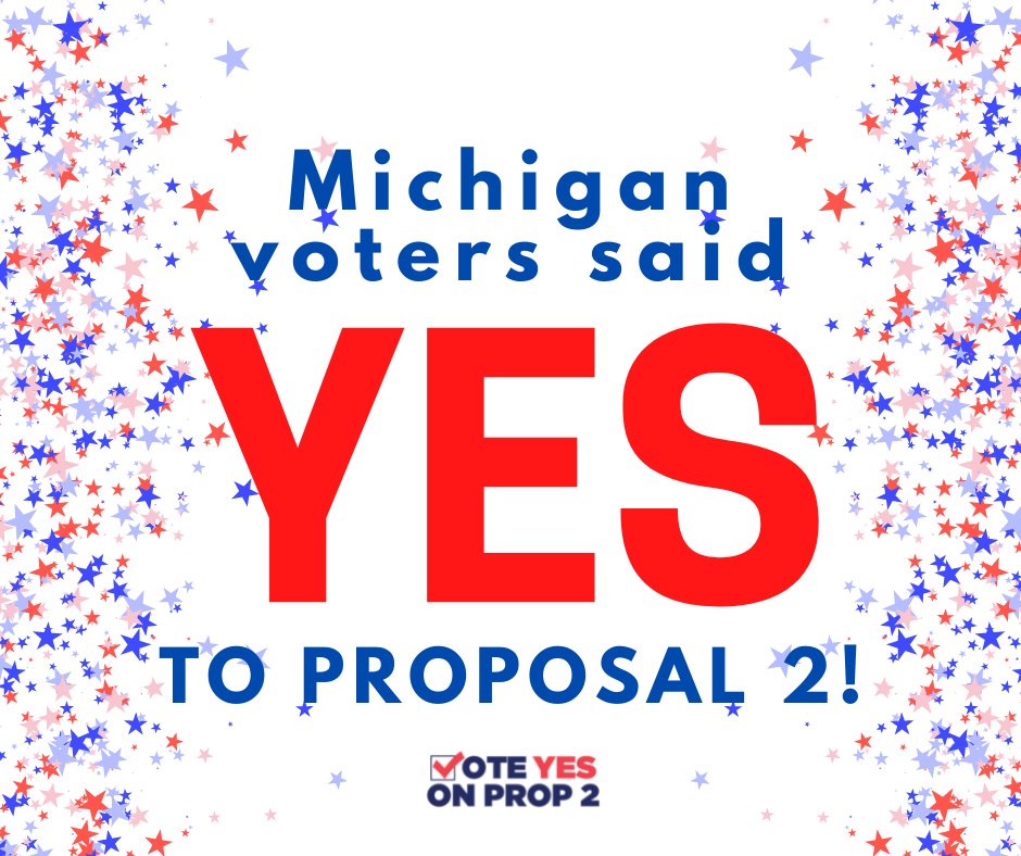 Voters across Michigan overwhelmingly passed #MIProp2 which places the fundamental right to vote into Michigan’s Constitution while enhancing election security and promoting accessibility! Our official statement: promotethevote2022.com/proposal-2-app…