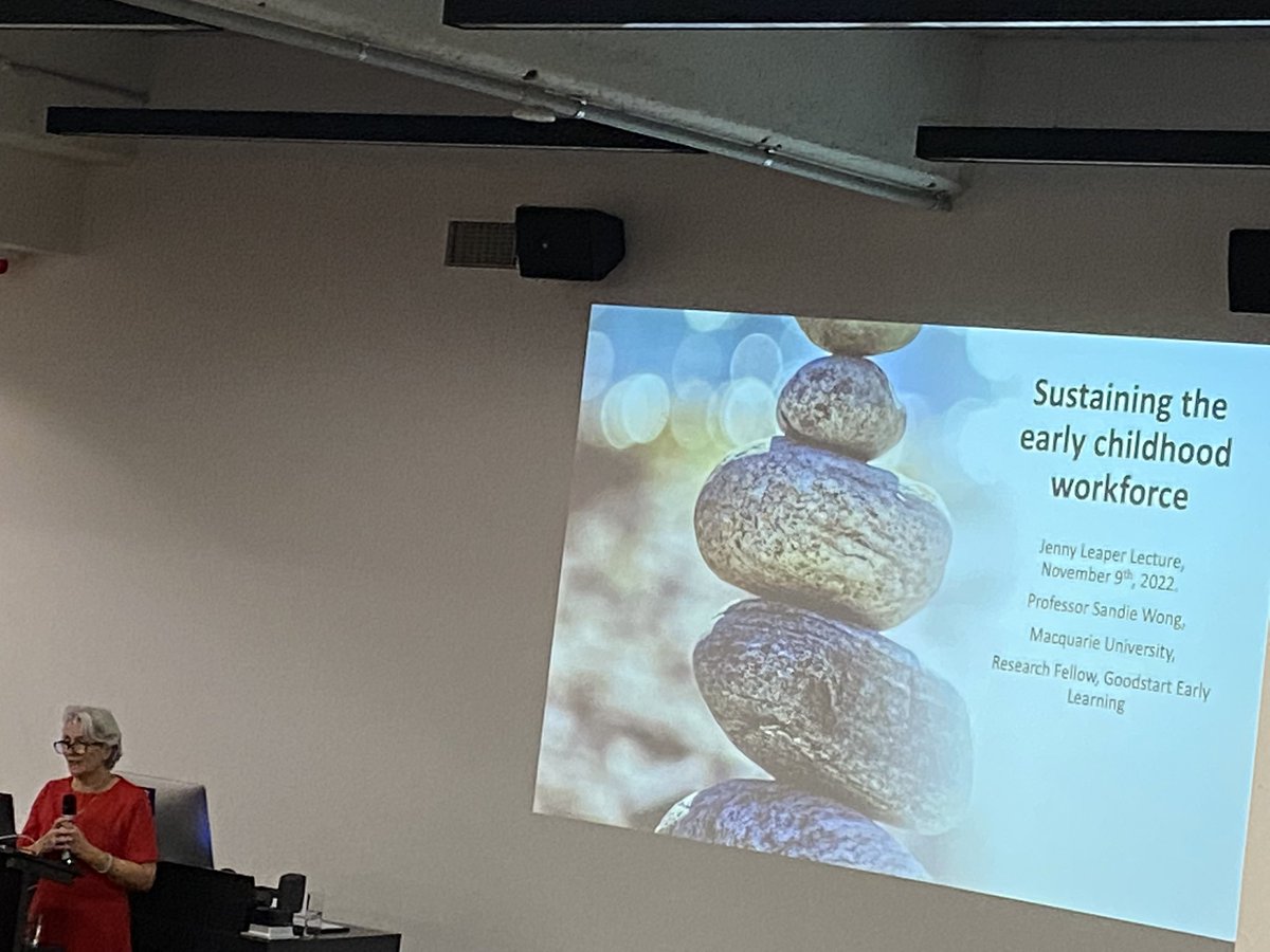 Professor Sandie Wong delivering the 2022 Jenny Leaper Lecture. Such important work #ecec #workforce