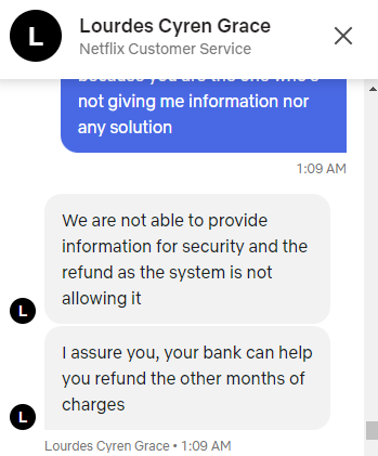 ceciarmijos's tweet photo. ¿Por qué @Netflix @netflixLAT es incapaz de devolver los valores de cobros no autorizados en mi T/C?

Háganse un favor, revisen sus estados de cuenta. Se pueden encontrar cobros asociados a cuentas que no son las suyas, y Netflix es incapaz de decirte quienes son o devolver $. RT https://t.co/I4V12zuZkC