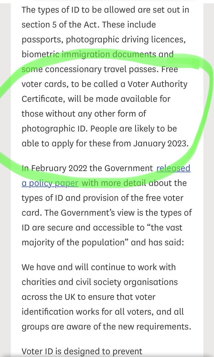 I’ll keep posting this until everyone knows, people must not lose their vote through misinformation. Apply for your FREE voter authority certificate from January 2023. Local elections take place in May 2023.