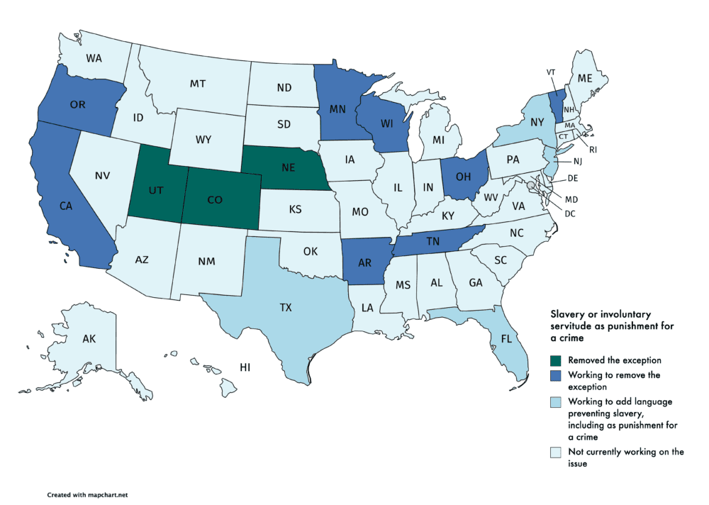 Only the 4th state to do so. This doesn't reflect poorly on Tennessee, it reflects poorly on the 46 other states. #Tennessee #2022Midterms #ElectionResults #prison #CriminalJustice #slavery