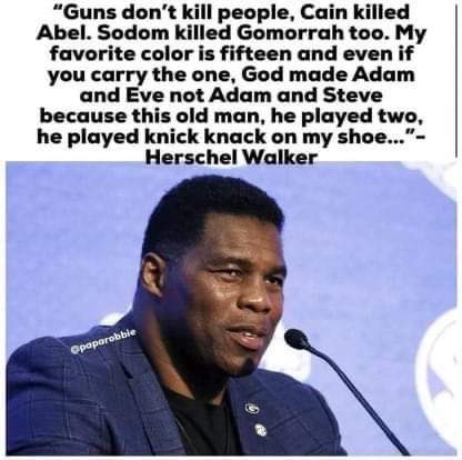 How on earth (actually Georgia) are there 1.9 million people who think Herschel Walker is qualified to be a senator?