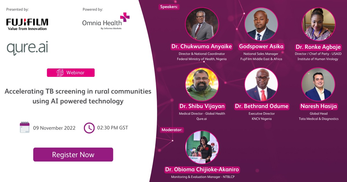 qure_ai's tweet photo. Today is the day! Register now, if you haven't yet to listen to an amazing line up of speakers on how AI helps streamline pulmonary health for vulnerable communities in Africa. @shibuvij @GodspowerAsika @RonkeAgbaje @AnyaikeChukwuma @hasija_naresh Join us: https://t.co/jpbDpEUfzt https://t.co/hrwUXXO25i