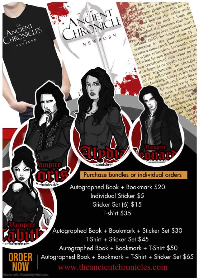 AncientChronicl's tweet photo. We have NEW TAC merchandise now available online!!! Stickers, signed paperbacks, Tshirts and etc.!!! 

Get your favorite TAC merchandise at https://t.co/XRfsUITHT4 

#vampires #Fans #theancientchronicles #merchandise #NEW #awesome #Stickers #tshirts #books https://t.co/ZBfyWGeXce