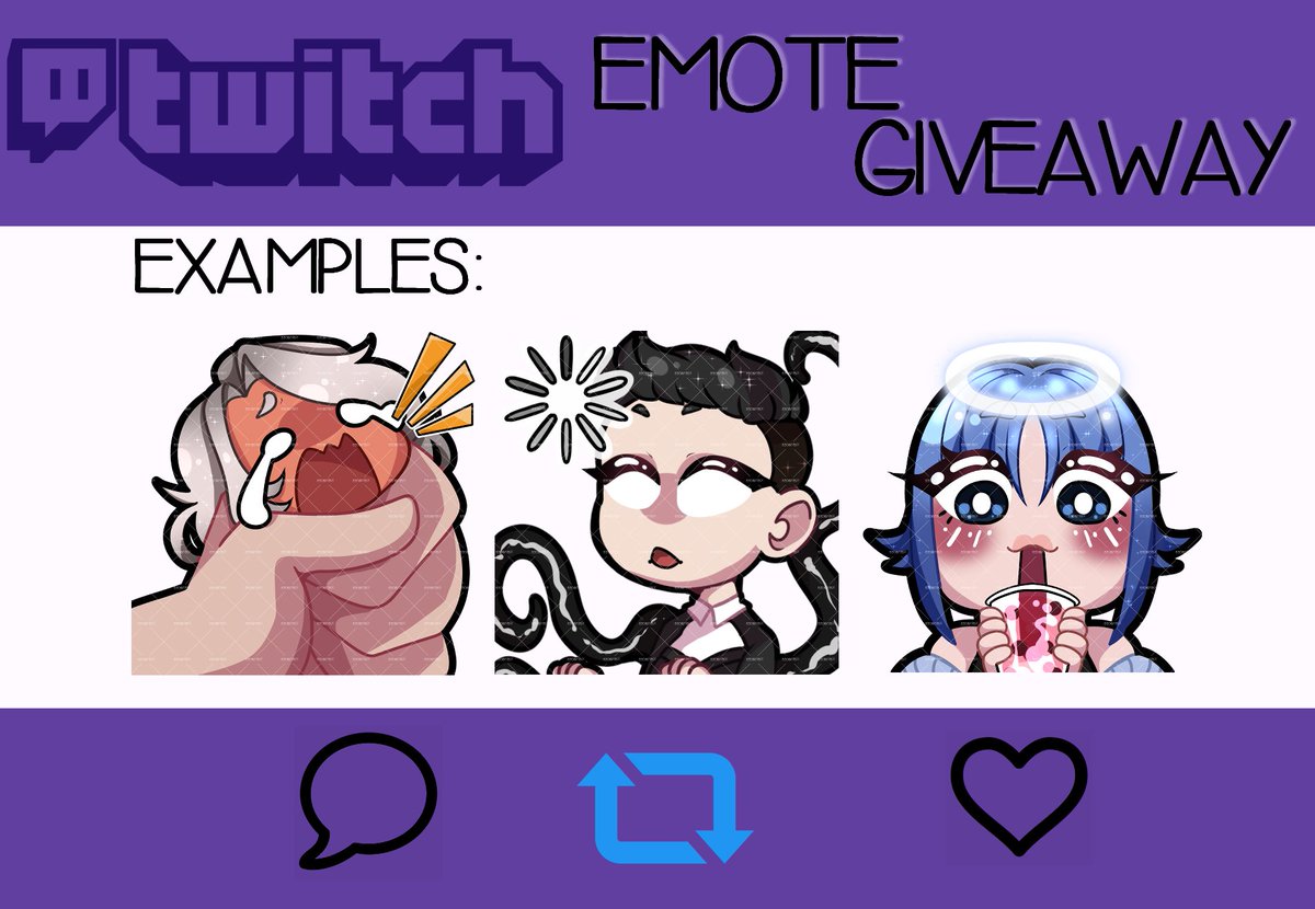 skelebis's tweet photo. ✨A little giveaway/raffle since I´m at nearly 90 followers✨
✨I´m making following emotes for the winners✨
♥ Munching/Drinking
♥ Lurk behind a wall
♥ loading/buffering

✨✨There will be 3 winners in total✨✨
✨✨✨Rules are simple:✨✨✨
✨Comment✨Retweet✨Like✨ https://t.co/rFq1YFvHpe